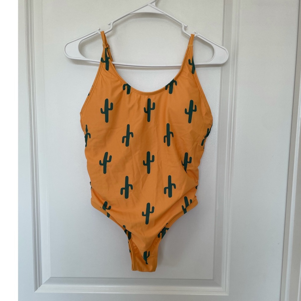 SHEIN - CACTUS ONE PIECE BATHING SUIT - SIZE L